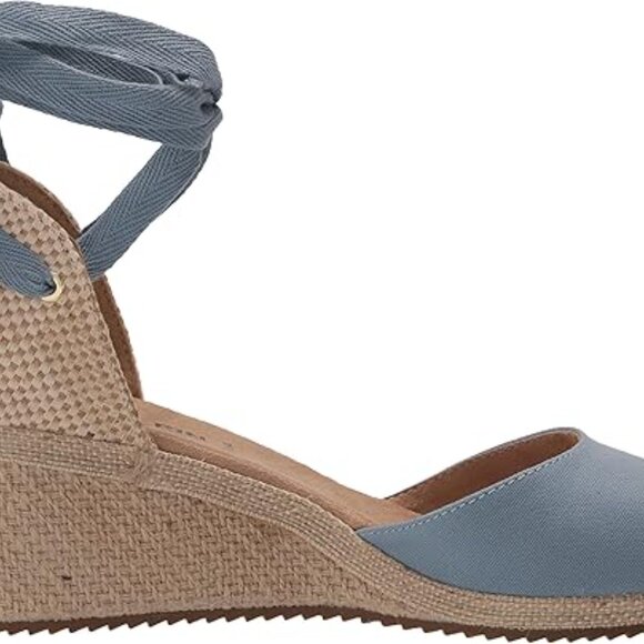 Anne Klein Blue Wedge Zia Wrap Tie Sandal Shoes 10 - Picture 6 of 13